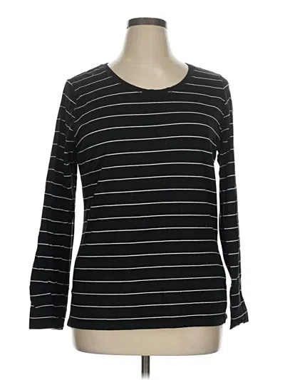 Pre-owned A.n.a. A New Approach Long Sleeve T-shirt In Black