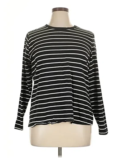 Pre-owned A.n.a. A New Approach Long Sleeve T-shirt In Black
