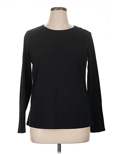 Pre-owned A.n.a. A New Approach Long Sleeve T-shirt In Black