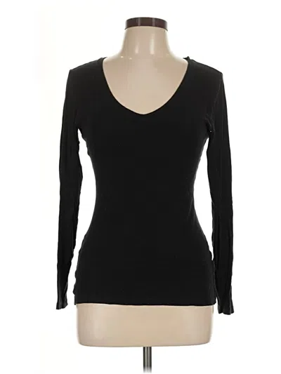 Pre-owned A.n.a. A New Approach Long Sleeve T-shirt In Black