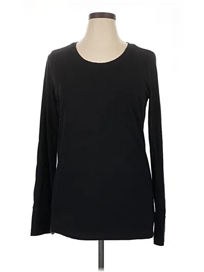 Pre-owned A.n.a. A New Approach Long Sleeve T-shirt In Black