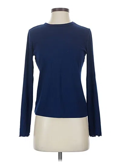 Pre-owned A.n.a. A New Approach Long Sleeve T-shirt In Blue