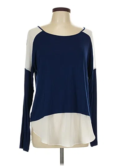 Pre-owned A.n.a. A New Approach Long Sleeve T-shirt In Blue