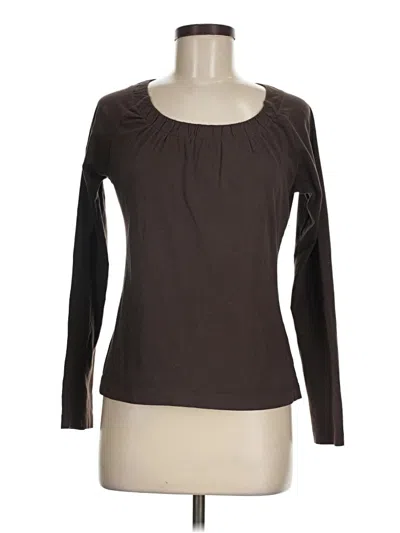 Pre-owned A.n.a. A New Approach Long Sleeve T-shirt In Brown