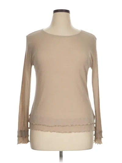 Pre-owned A.n.a. A New Approach Long Sleeve T-shirt In Brown