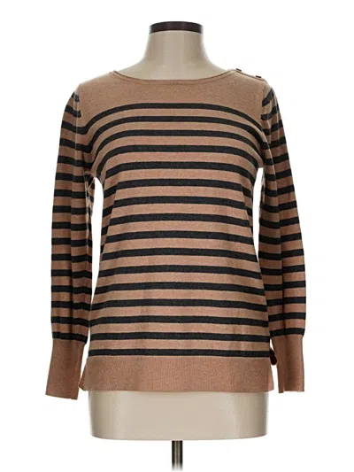Pre-owned A.n.a. A New Approach Long Sleeve T-shirt In Brown