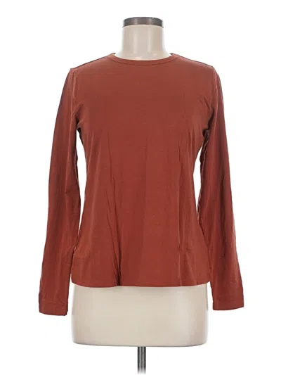 Pre-owned A.n.a. A New Approach Long Sleeve T-shirt In Brown