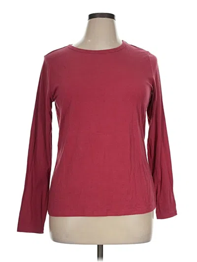 Pre-owned A.n.a. A New Approach Long Sleeve T-shirt In Burgundy