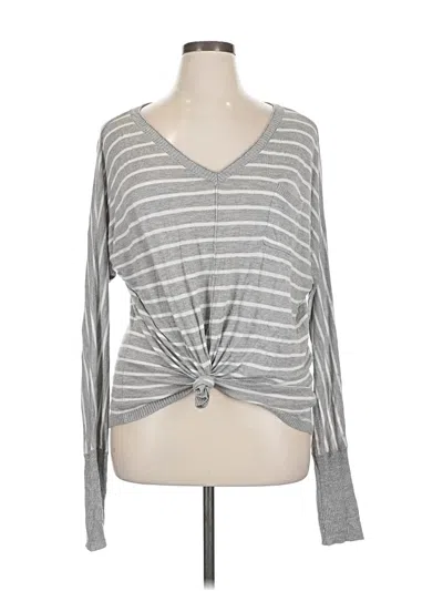 Pre-owned A.n.a. A New Approach Long Sleeve T-shirt In Gray