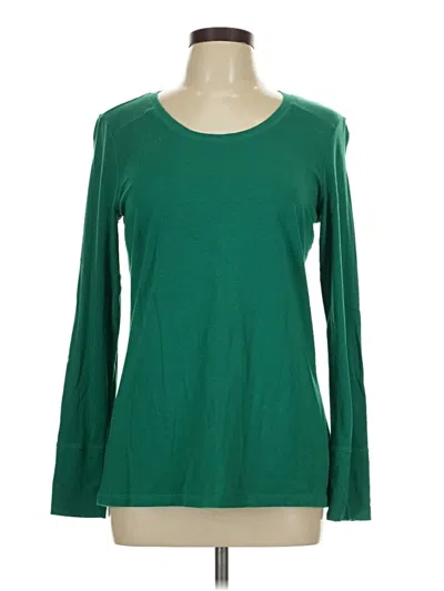Pre-owned A.n.a. A New Approach Long Sleeve T-shirt In Green