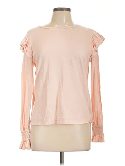 Pre-owned A.n.a. A New Approach Long Sleeve T-shirt In Pink