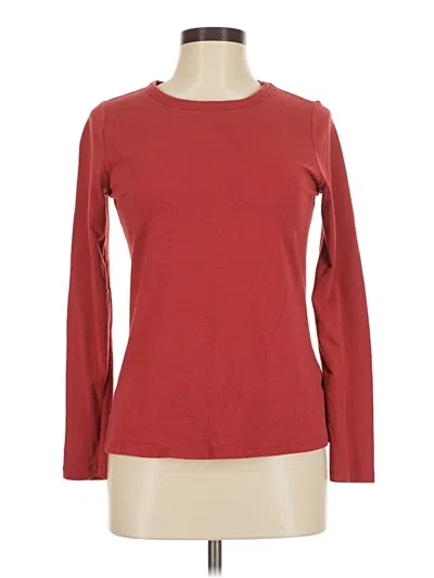 Pre-owned A.n.a. A New Approach Long Sleeve T-shirt In Red