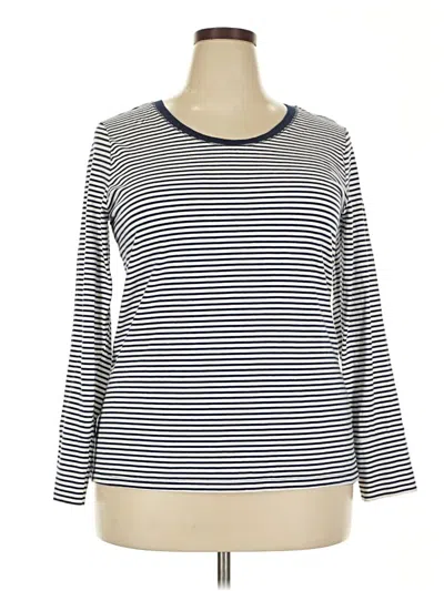 Pre-owned A.n.a. A New Approach Long Sleeve T-shirt In Silver