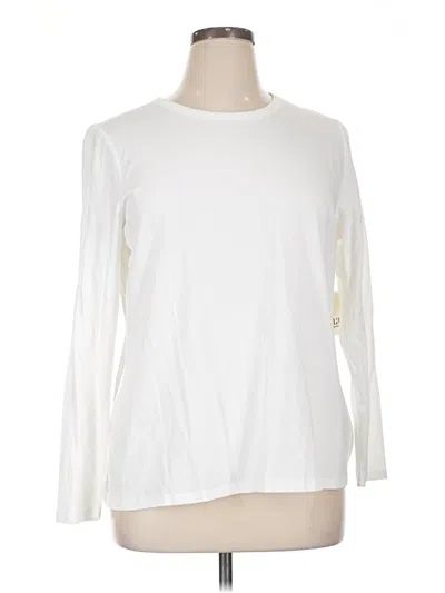 Pre-owned A.n.a. A New Approach Long Sleeve T-shirt In White