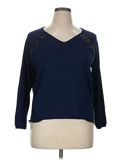 Pre-owned A.n.a. A New Approach Pullover Sweater In Blue