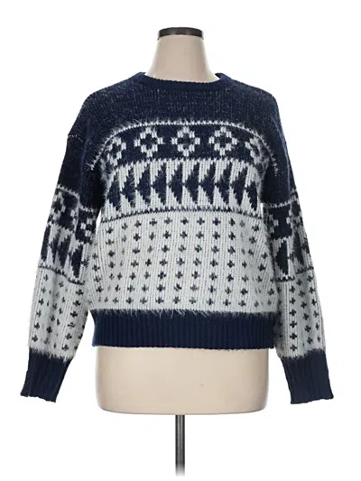 Pre-owned A.n.a. A New Approach Pullover Sweater In Blue