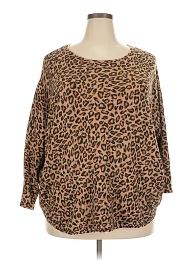 Pre-owned A.n.a. A New Approach Pullover Sweater In Brown