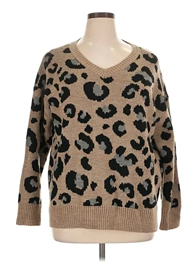 Pre-owned A.n.a. A New Approach Pullover Sweater In Brown