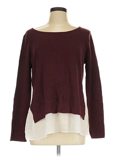 Pre-owned A.n.a. A New Approach Pullover Sweater In Burgundy