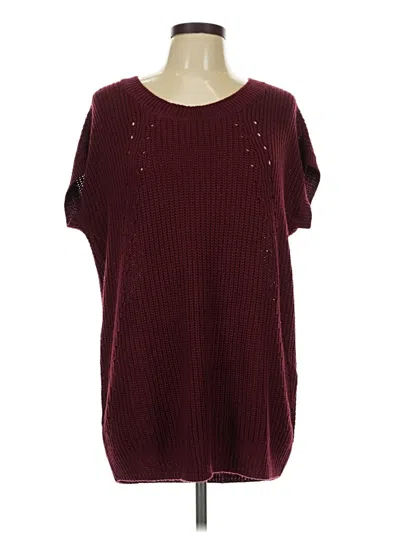 Pre-owned A.n.a. A New Approach Pullover Sweater In Burgundy