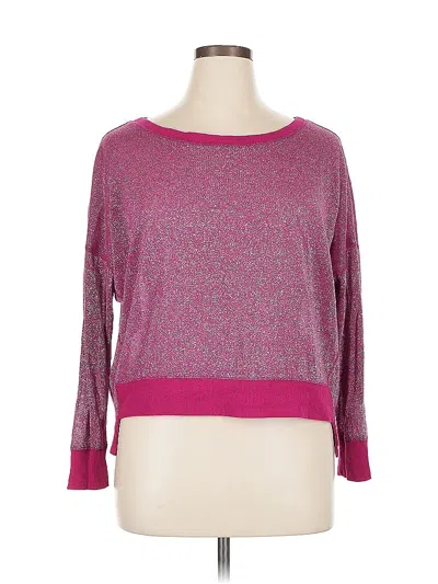 Pre-owned A.n.a. A New Approach Pullover Sweater In Pink