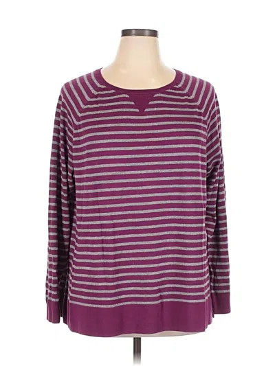 Pre-owned A.n.a. A New Approach Pullover Sweater In Purple
