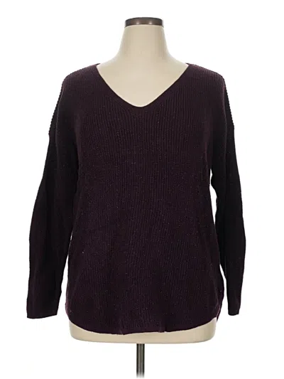 Pre-owned A.n.a. A New Approach Pullover Sweater In Purple