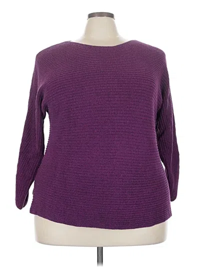 Pre-owned A.n.a. A New Approach Pullover Sweater In Purple