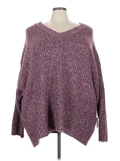 Pre-owned A.n.a. A New Approach Pullover Sweater In Purple