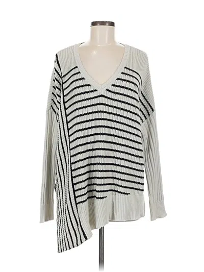 Pre-owned A.n.a. A New Approach Pullover Sweater In Silver