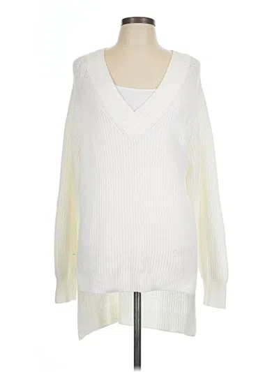 Pre-owned A.n.a. A New Approach Pullover Sweater In White