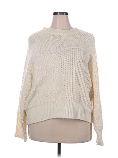 Pre-owned A.n.a. A New Approach Pullover Sweater In White