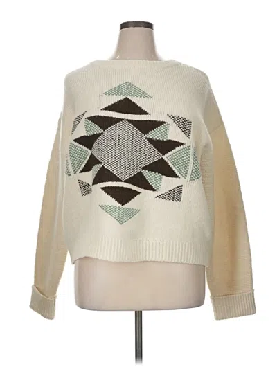 Pre-owned A.n.a. A New Approach Pullover Sweater In White