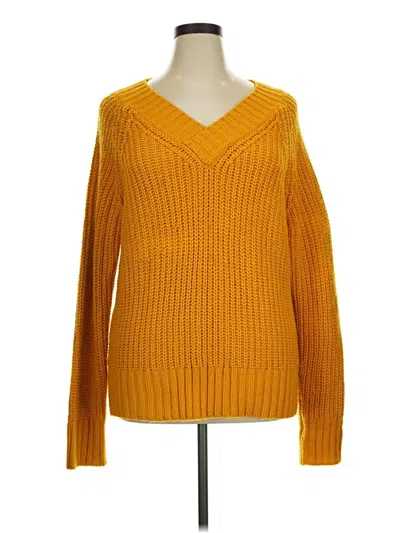 Pre-owned A.n.a. A New Approach Pullover Sweater In Yellow
