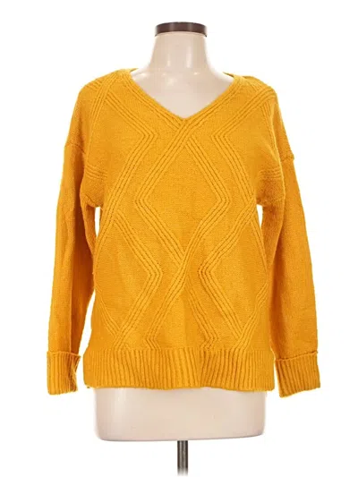 Pre-owned A.n.a. A New Approach Pullover Sweater In Yellow