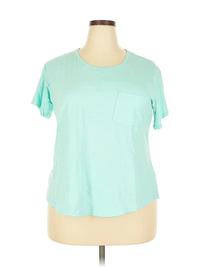 Pre-owned A.n.a. A New Approach Short Sleeve T-shirt In Blue