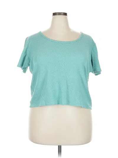 Pre-owned A.n.a. A New Approach Short Sleeve T-shirt In Blue