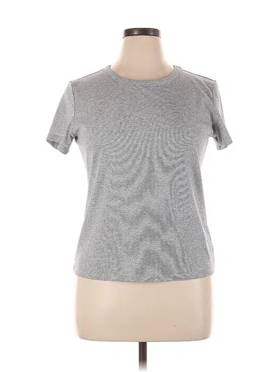 Pre-owned A.n.a. A New Approach Short Sleeve Top Gray Crew Neck Tops