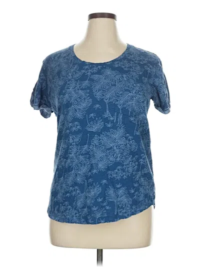 Pre-owned A.n.a. A New Approach Short Sleeve T-shirt In Blue