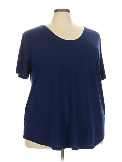 Pre-owned A.n.a. A New Approach Short Sleeve T-shirt In Blue