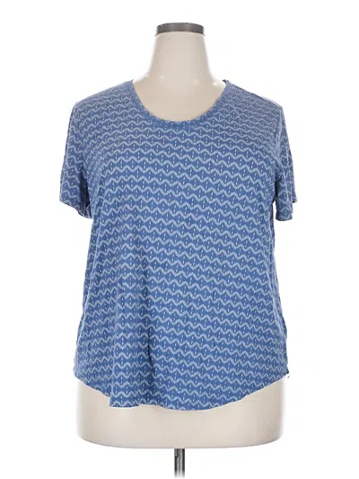 Pre-owned A.n.a. A New Approach Short Sleeve T-shirt In Blue