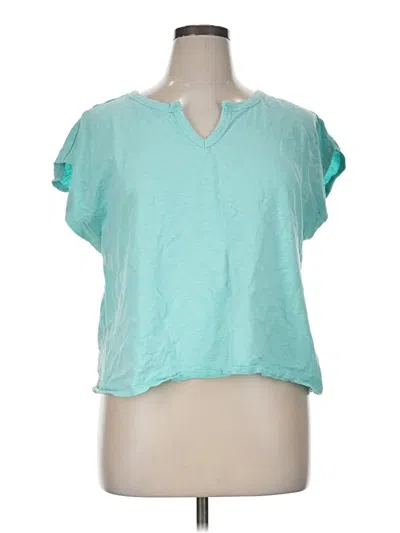 Pre-owned A.n.a. A New Approach Short Sleeve T-shirt In Blue