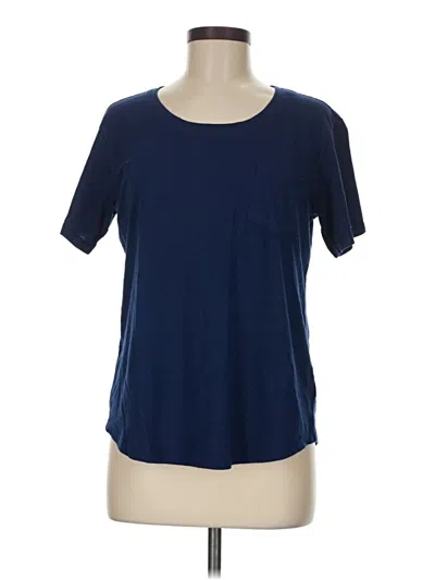Pre-owned A.n.a. A New Approach Short Sleeve T-shirt In Blue