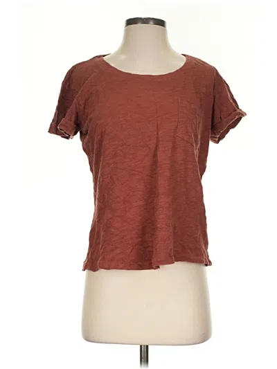 Pre-owned A.n.a. A New Approach Short Sleeve T-shirt In Brown