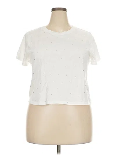 Pre-owned A.n.a. A New Approach Short Sleeve T-shirt In Ivory