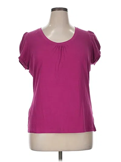 Pre-owned A.n.a. A New Approach Short Sleeve T-shirt In Purple