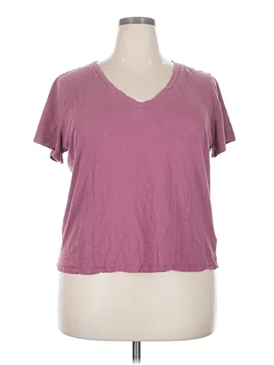 Pre-owned A.n.a. A New Approach Short Sleeve T-shirt In Purple