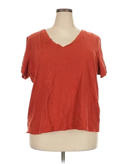 Pre-owned A.n.a. A New Approach Short Sleeve T-shirt In Red