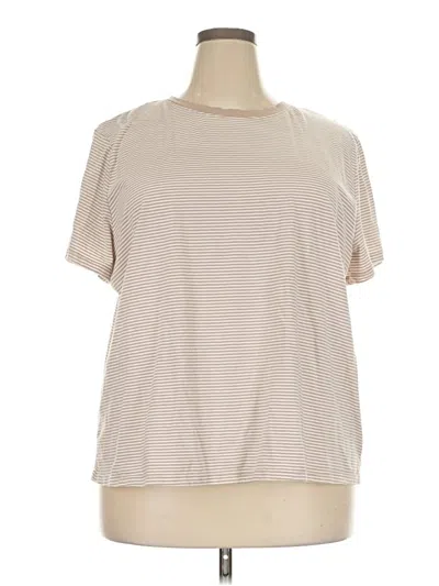 Pre-owned A.n.a. A New Approach Short Sleeve T-shirt In Tan