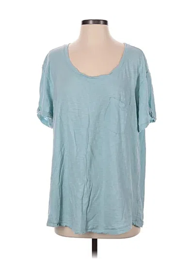 Pre-owned A.n.a. A New Approach Short Sleeve T-shirt In Teal